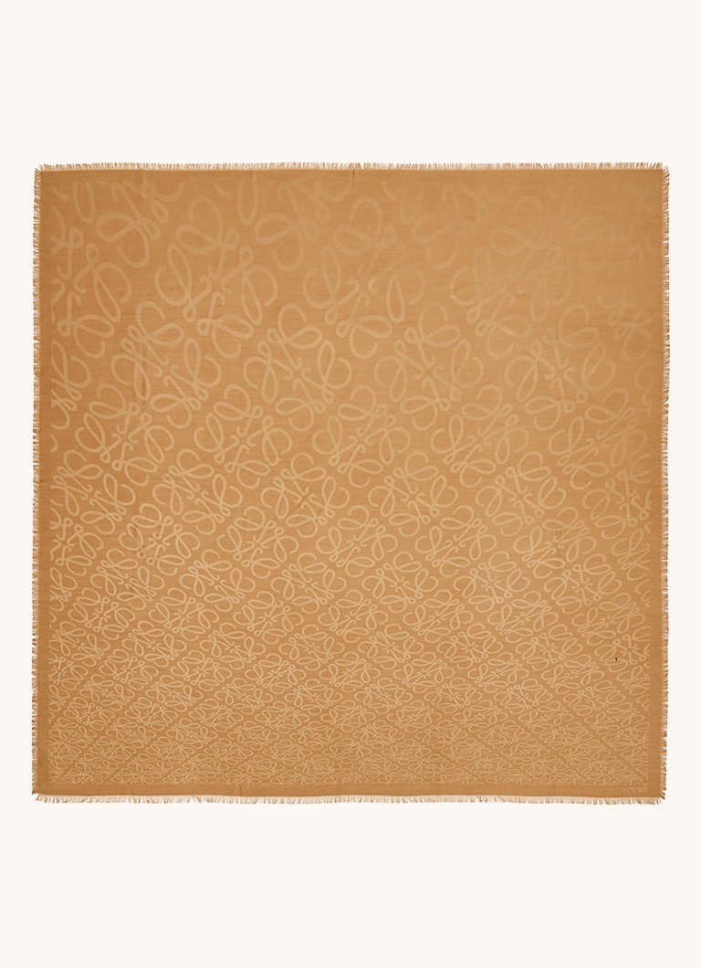 Eșarfă LOEWE din amestec de mătase cu imprimeu jacquard cu logo, 140 x 140 cm