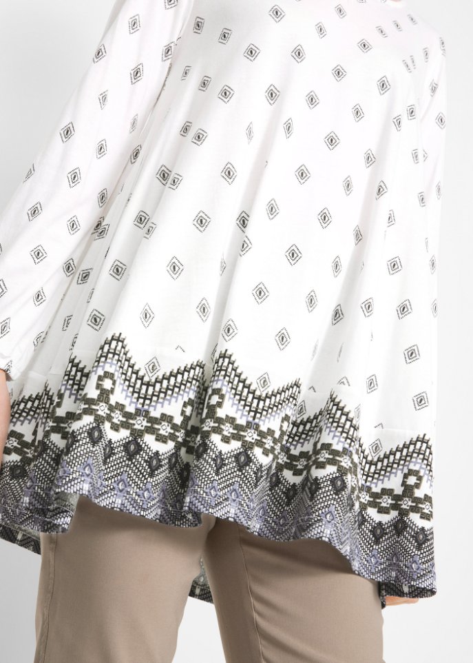 Extra weite Shirt-Tunika, Langarm