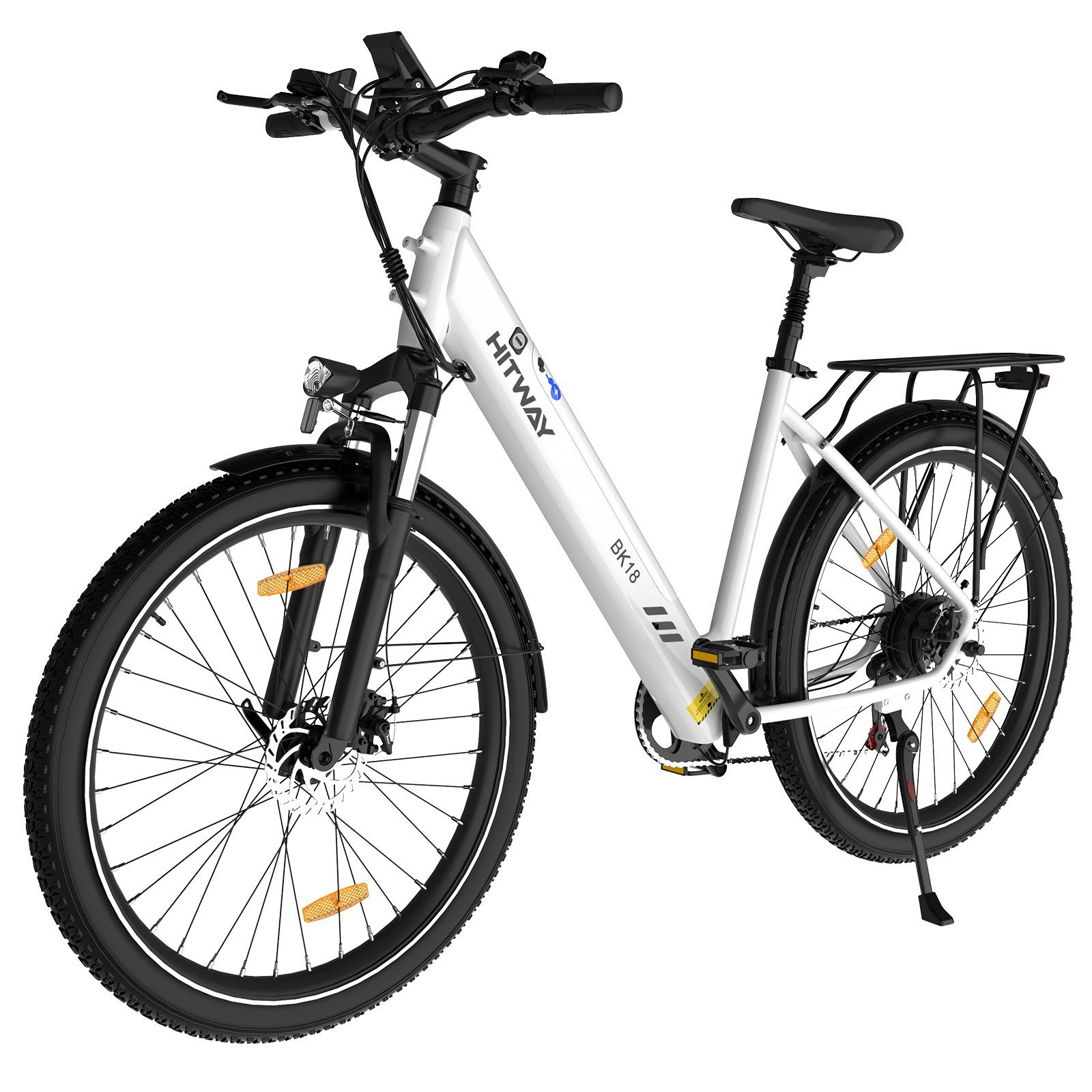HITWAY E-Bike 27,5 Zoll 12Ah 36v Elektrofahrrad Hinterradmotor 7 Gang max 40-80km, 7 Gang Shimano, Kettenschaltung, Heckmotor, Ladegerät/ Pumpe/Fahrradschloss/für Damen und Herren 175 - 190 cm