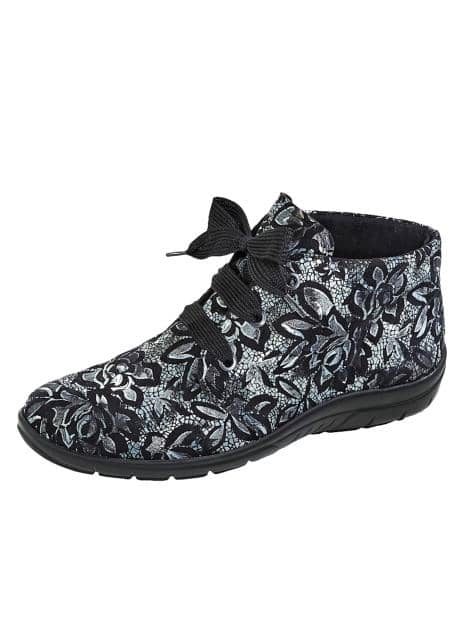 Schnürstiefelette aus weichem Leder