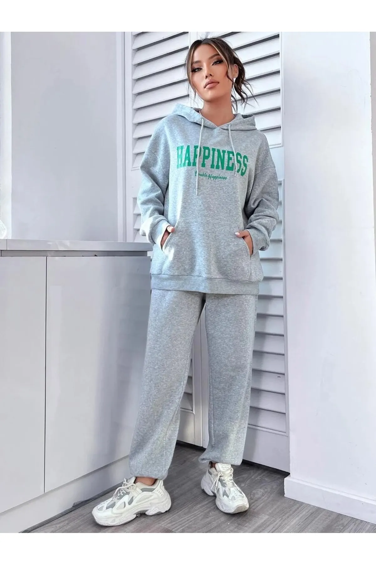 MOONBULL  Sport-Sweatsuit Set - Grau - Regular Fit