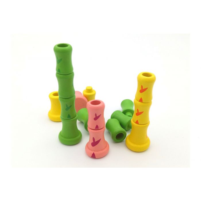 Spielteile aus Takenoko (Bambus)