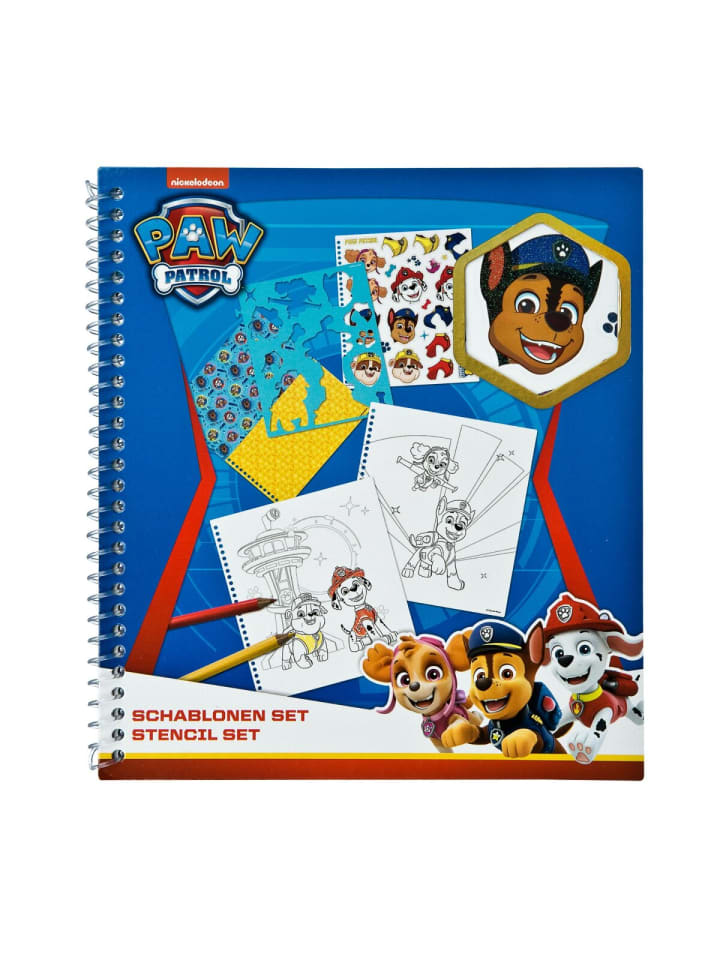 Paw Patrol Schablonenblock Vorlagenblock Zeichenblock Kreativer Malspaß in Blau günstig kaufen onesize