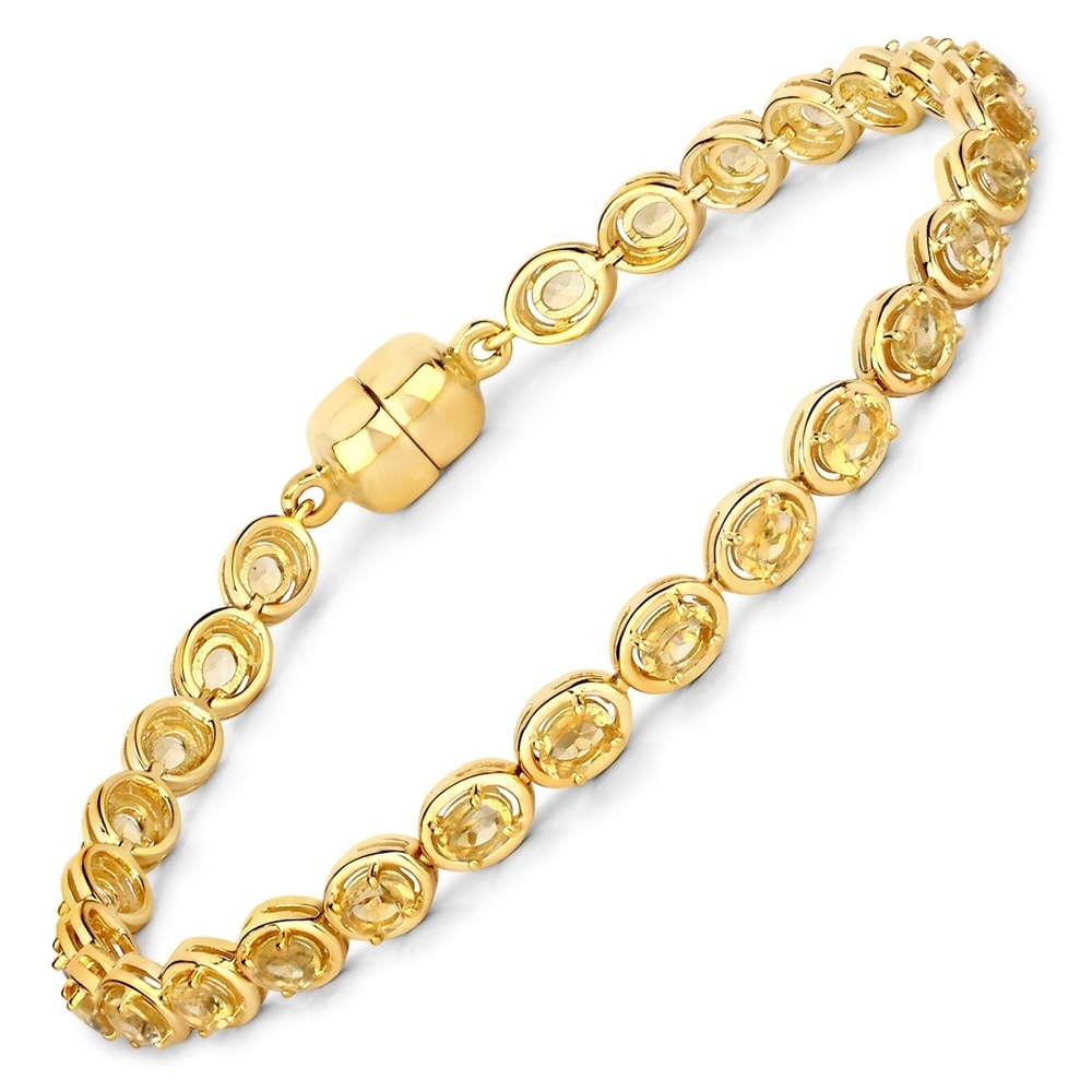 Rafaela Donata Bracelet Argent sterling Citrine en Or jaune Bracelet
