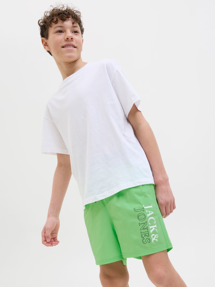 JACK & JONES Junior Badeshorts  JPSTMAUI JJSWIM DOUBLE LOGO JNR in summer green günstig kaufen
