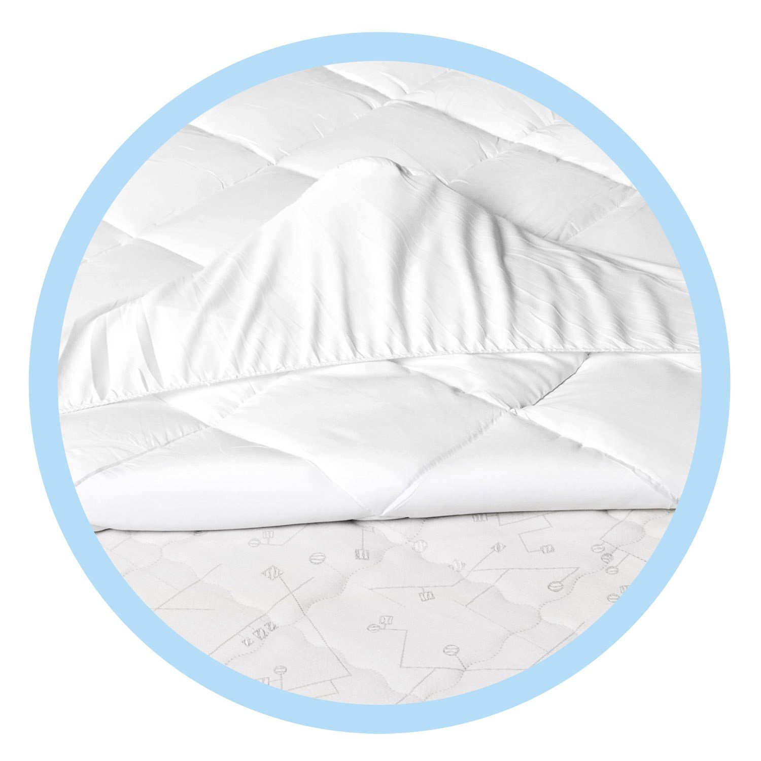 Bettdecke + Topper, Mikrofaser Matratzen-Unterlage, Feluna, Soft-Touch
