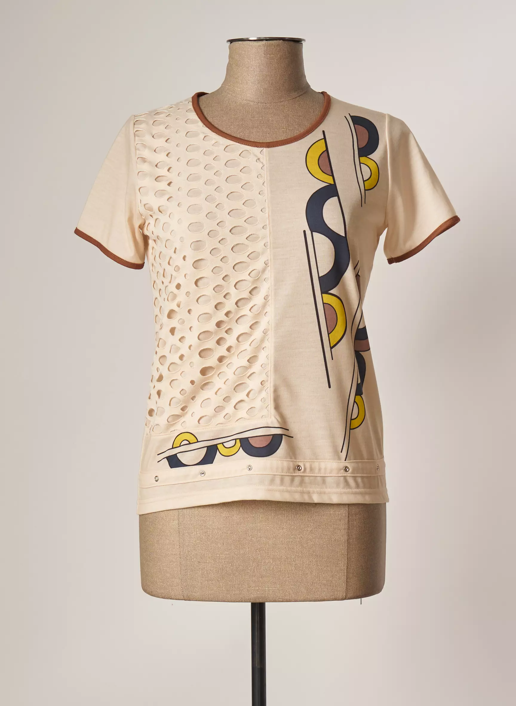 Jean Delfin Tshirts Femme couleur beige