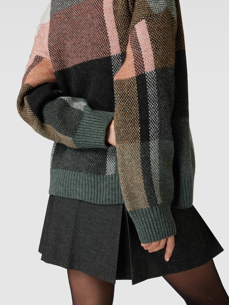 Cardigan mit V-Ausschnitt Modell 'Grandad' in schwarz