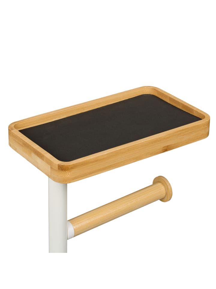 relaxdays WC Garnitur in Weiß/ Natur - (B)23 x (H)65 x (T)18 cm günstig kaufen onesize