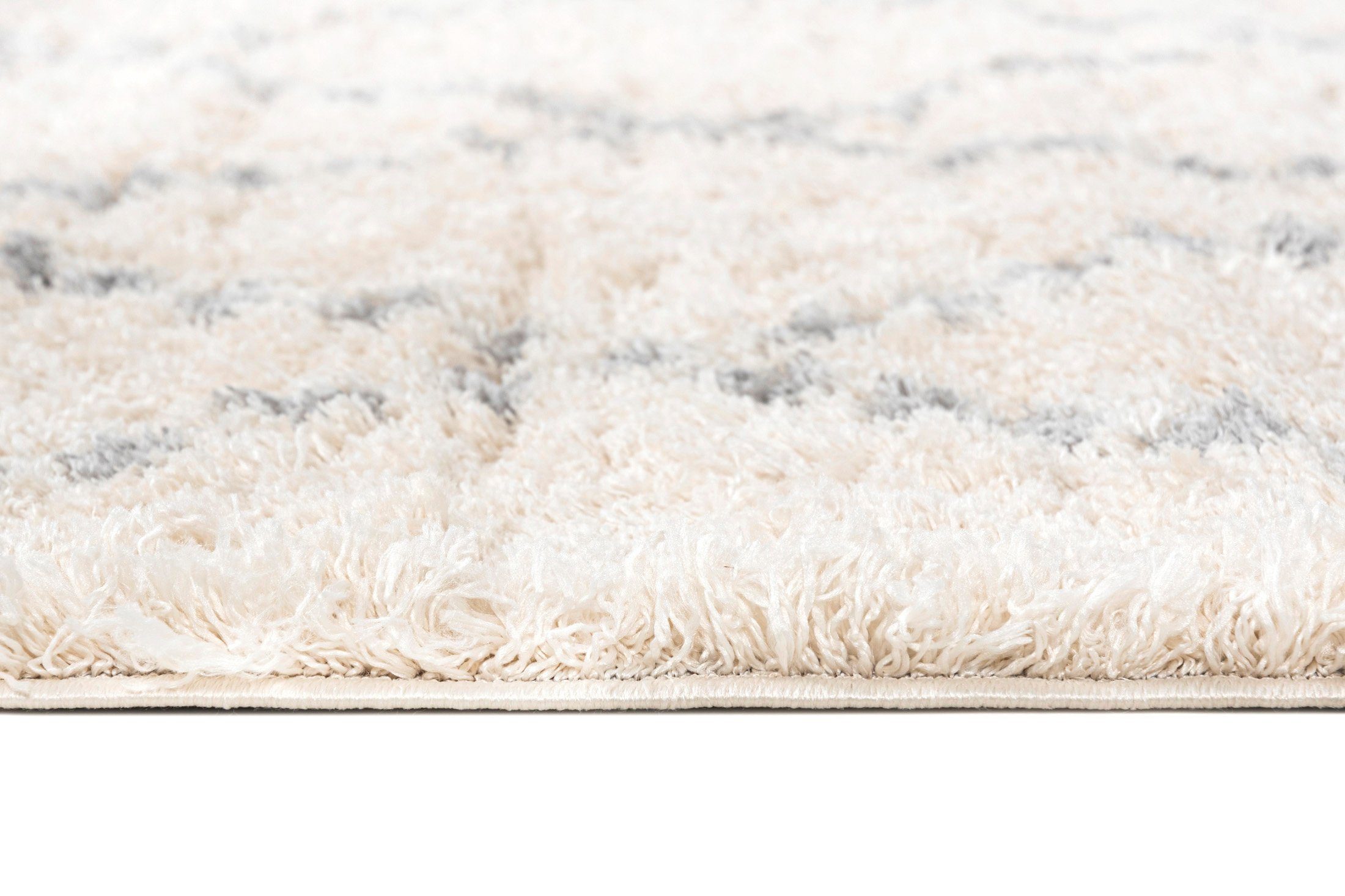 Läufer Läufer Hochflor Shaggy für Wohnzimmer - Höhe 35 mm Fransen Creme, Mazovia, 60 x 200 cm, Pflegeleicht, Boho - look, Langflor, Rechteckig, Weich