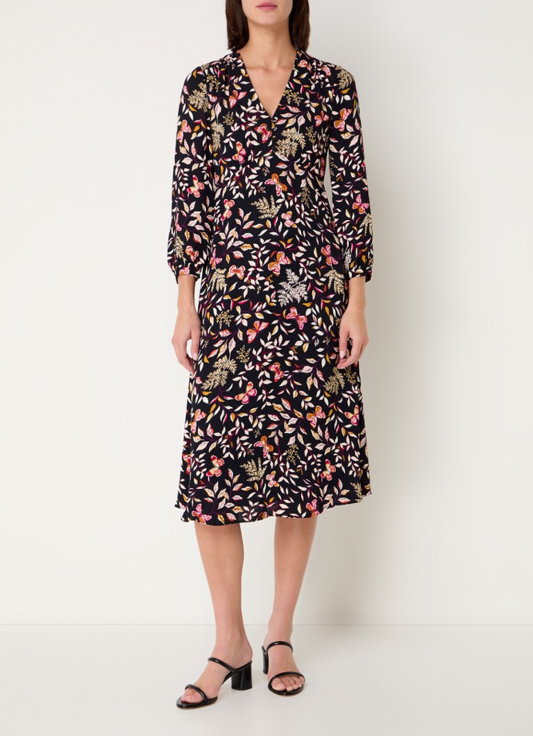 Vestido túnica midi con escote en V estampado Zainah de Hobbs