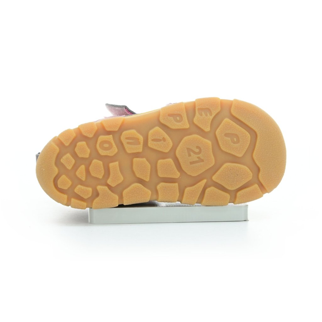 Ricosta Joki Sucre/Graphit grau-rosa Barfuß-Stiefeletten