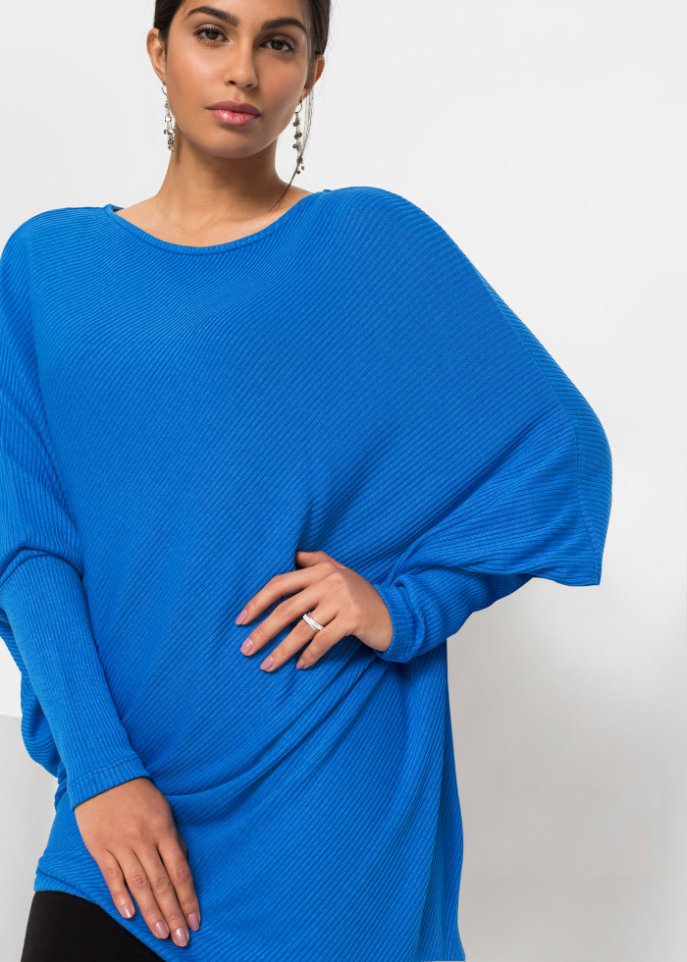 Oversize-Pullover mit asymmetrischem Saum