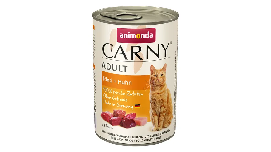 ANIMONDA Katzennassfutter Carny Adult Rind + Huhn 400 g