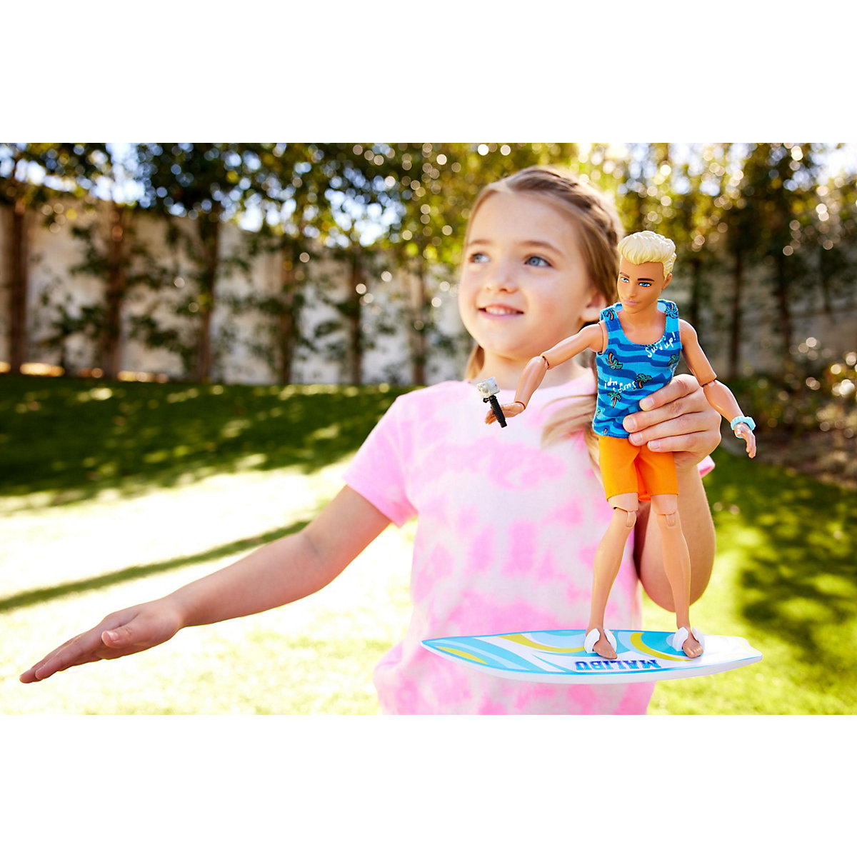 Barbie Surf-Puppe Ken & Hund Accy