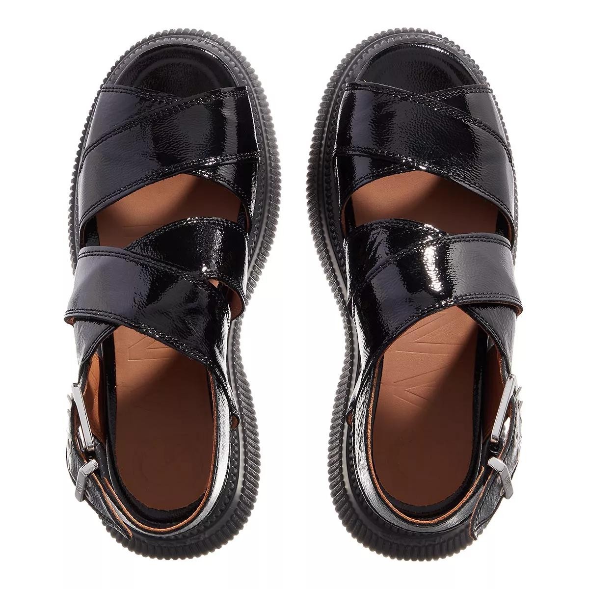 GANNI Plateau Sandalen schwarz Sandale