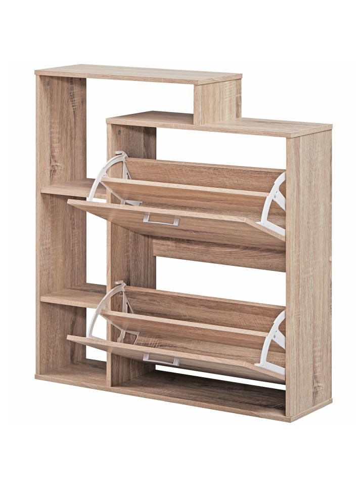 KADIMA DESIGN Schuhkipper | Sonoma Eiche, 85x24x93cm, 2 Fächer, 12 Paar günstig kaufen onesize