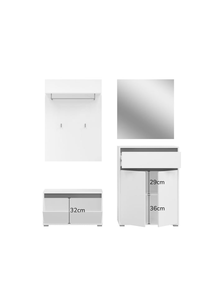 ebuy24 Weiß 167 x 35 cm günstig kaufen onesize
