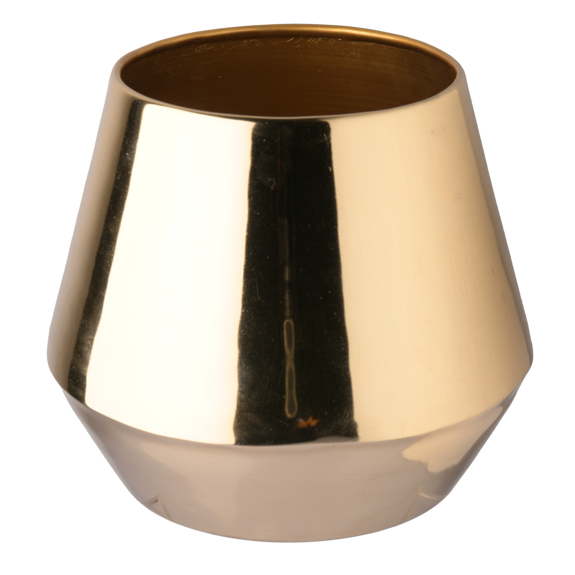 Großer Blumentopf in Gold-Optik