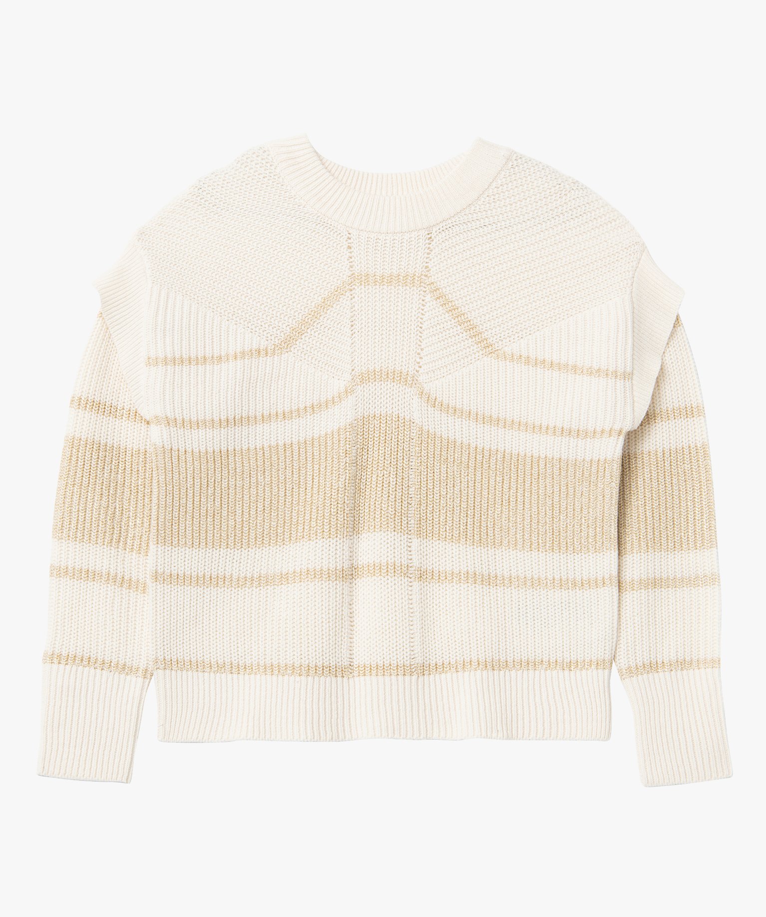 Pull femme avec rayures pailletées ecru | GEMO