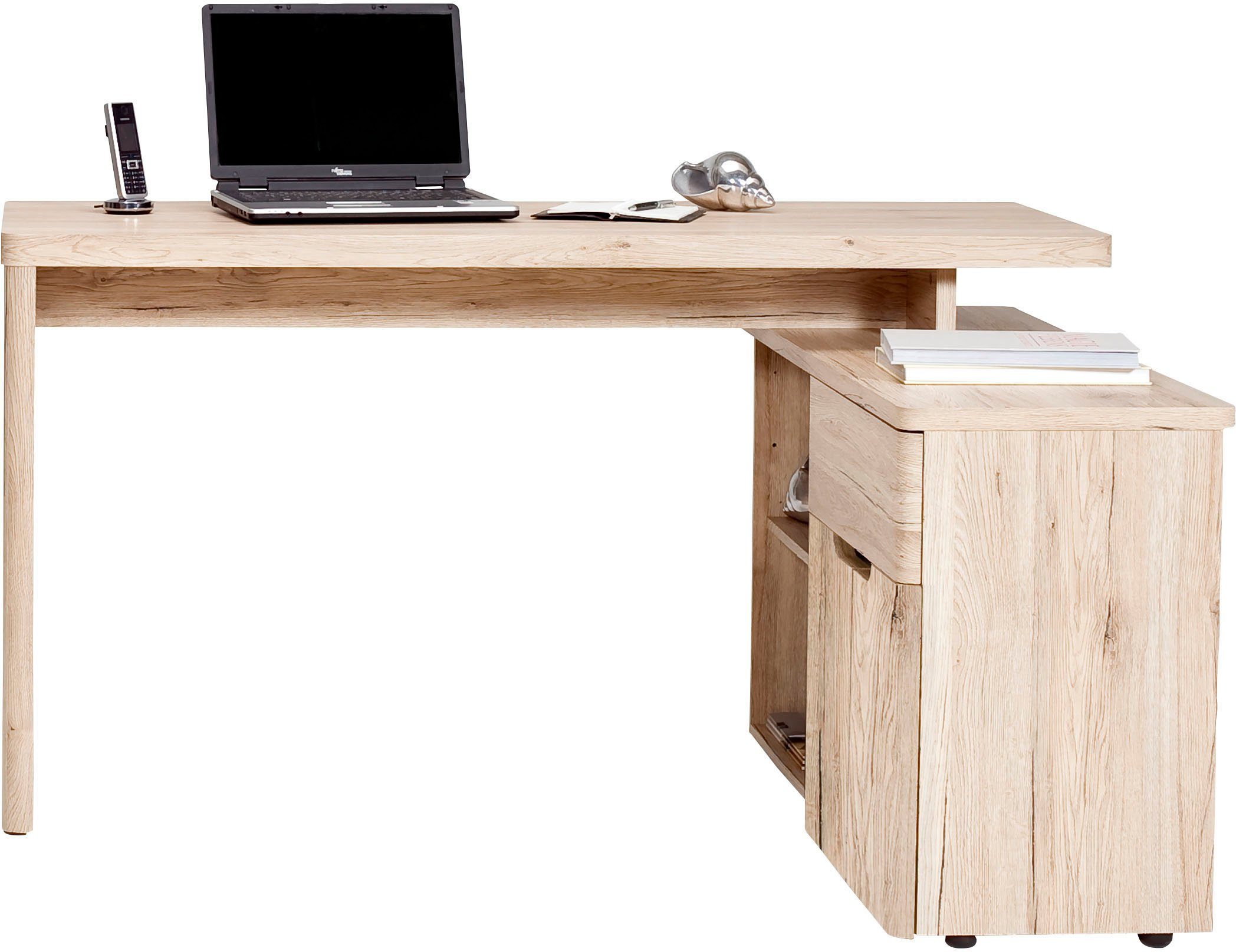 Jahnke Eckschreibtisch CU-LIBRE 150 E (1-St), wechselseitig montierbar