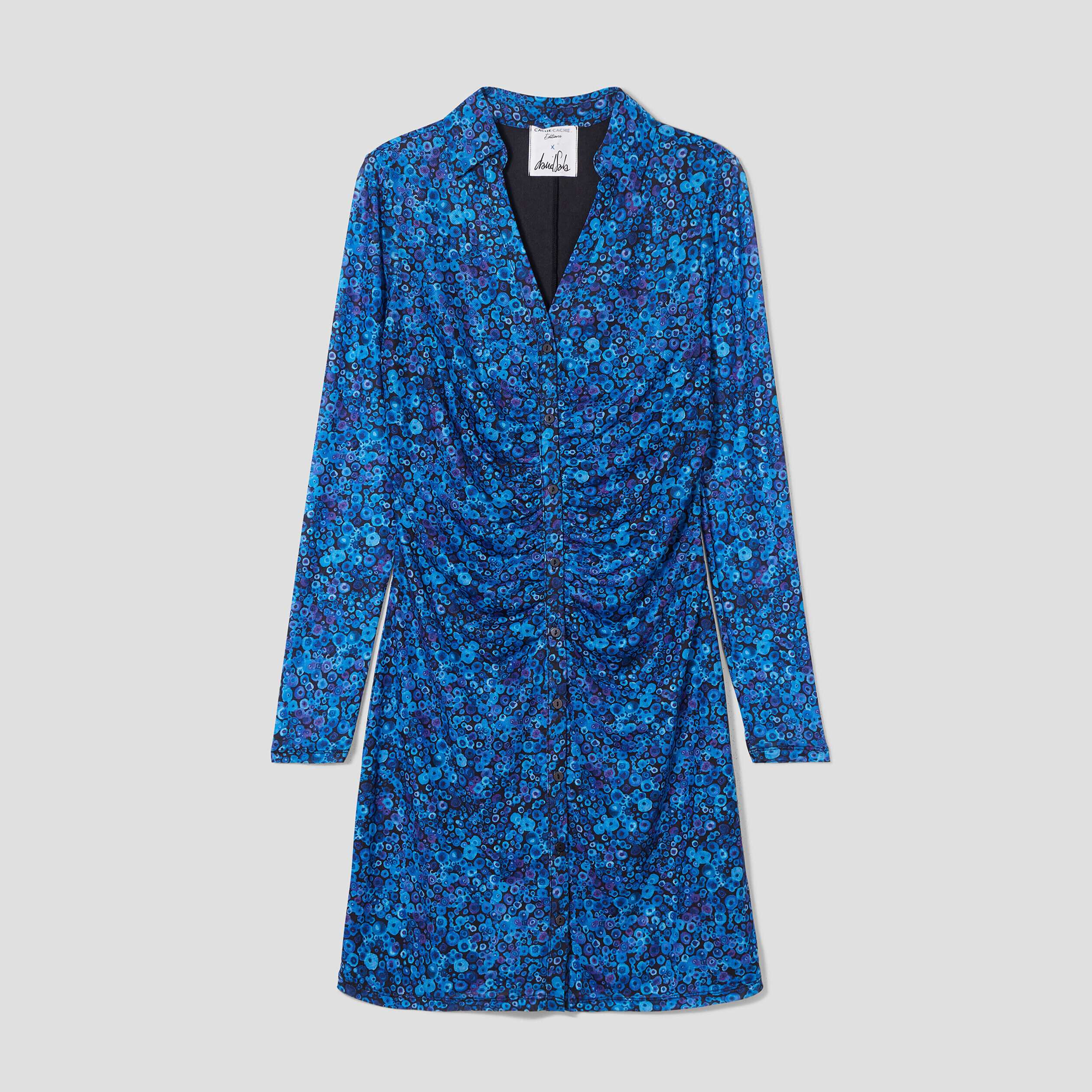 Robe moulante froncée noir femme | Cache Cache