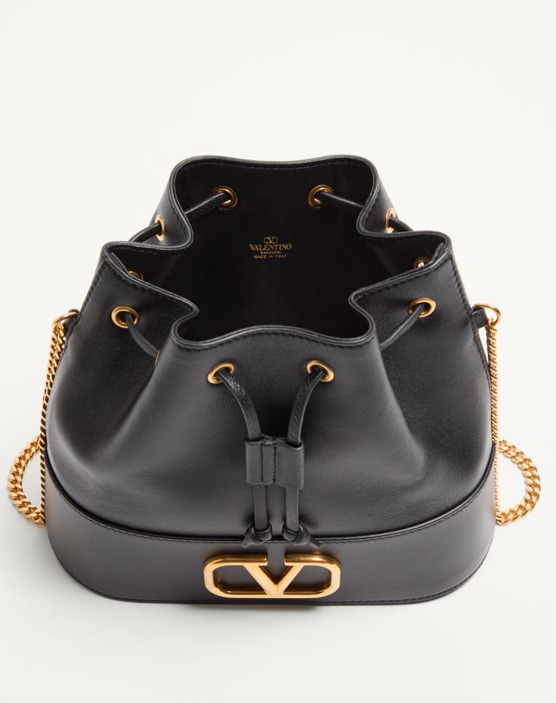 VLogo Signature Mini Nappa Bucket Bag