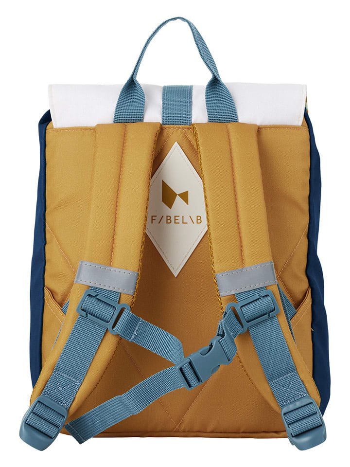 FABELAB Rucksack in Petrol/ Senf/ Weiß - (B)26 x (H)32 x (T)9 cm günstig kaufen onesize