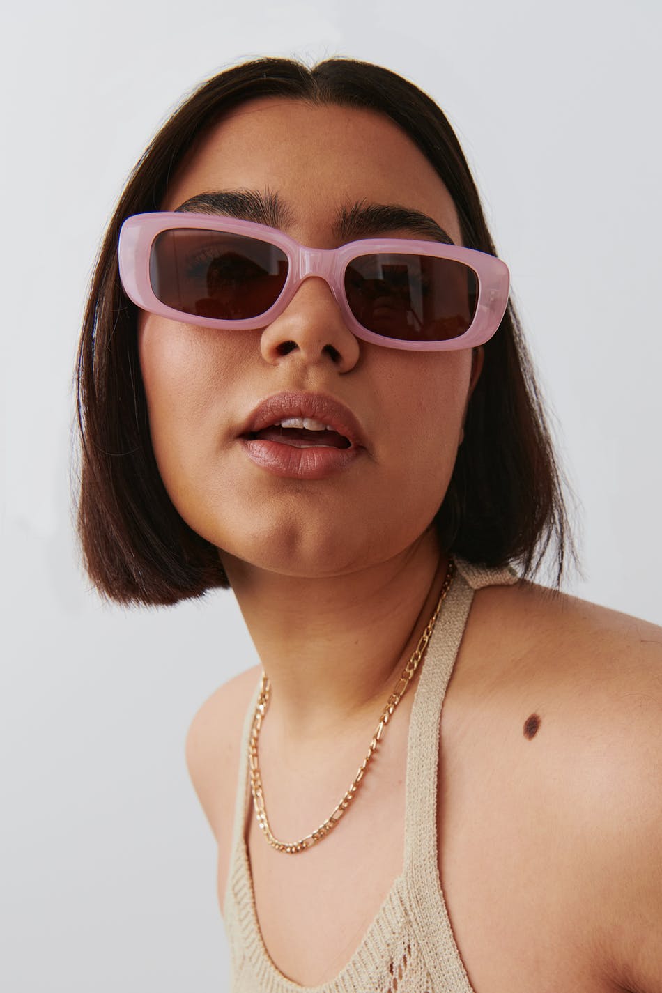 Slim rectangular sunglasses