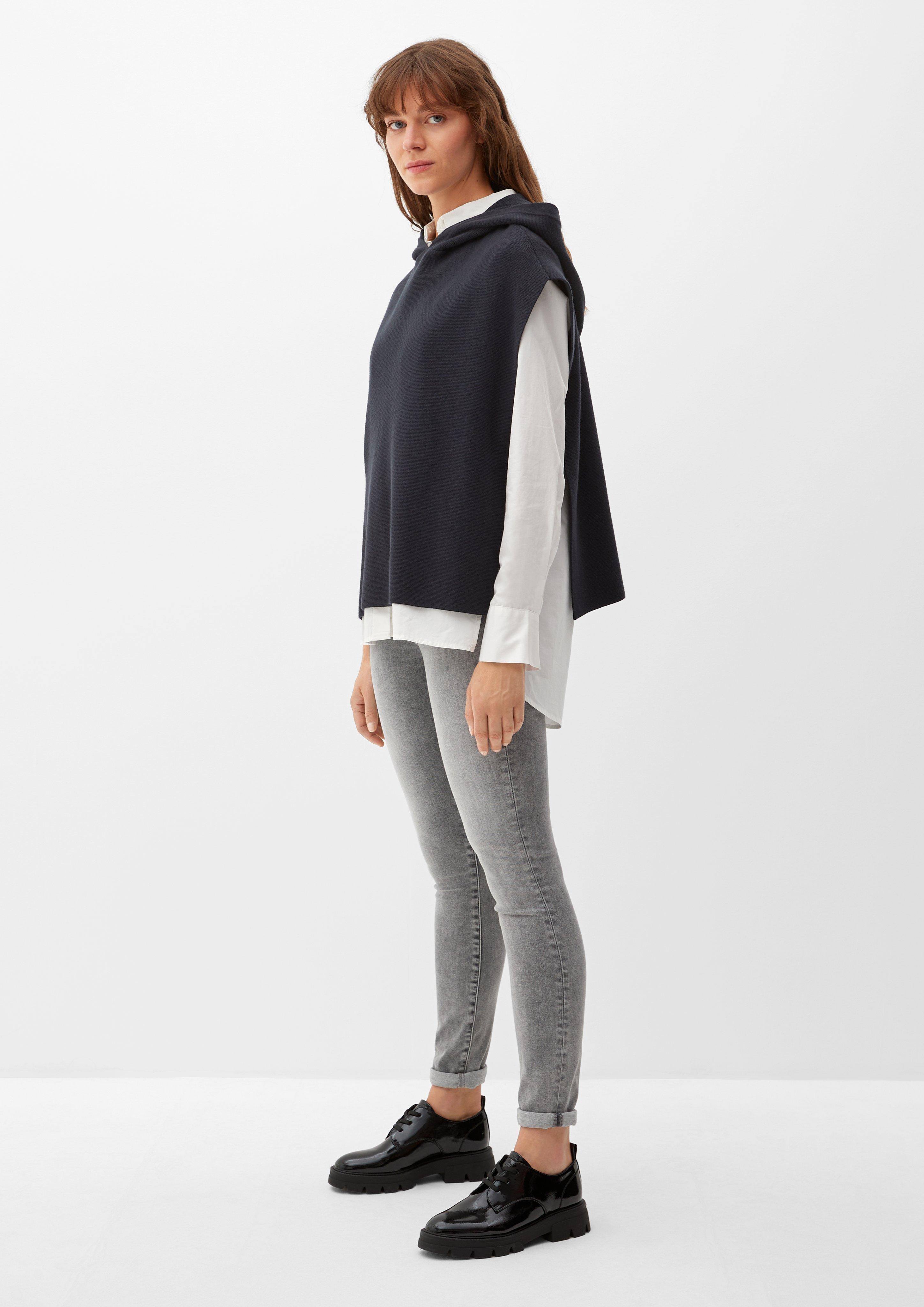 Strickponcho mit Kapuze  2120554-5989
