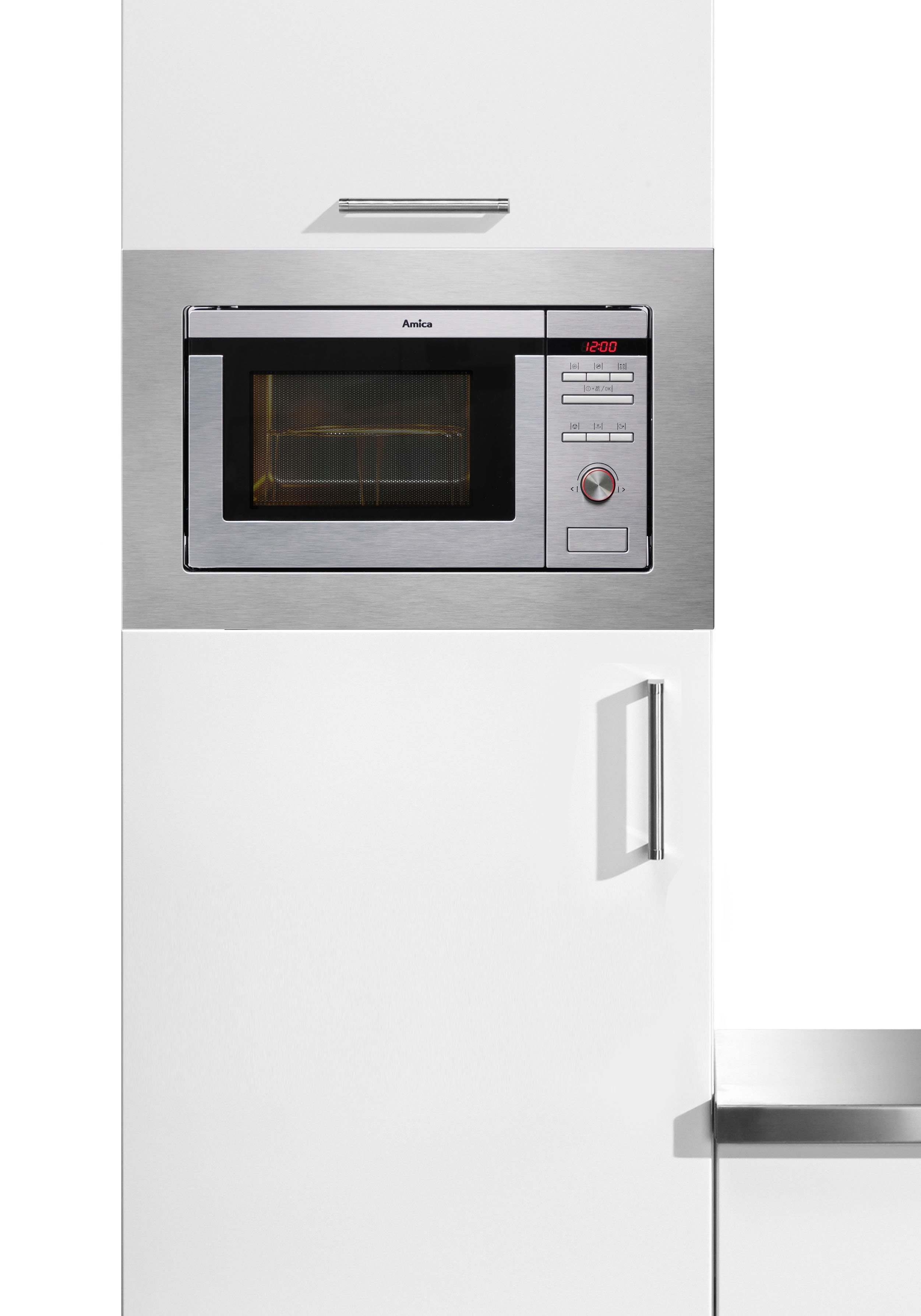 Amica Einbau-Mikrowelle EMW 13180 E, Grill, Mikrowelle, 20 l