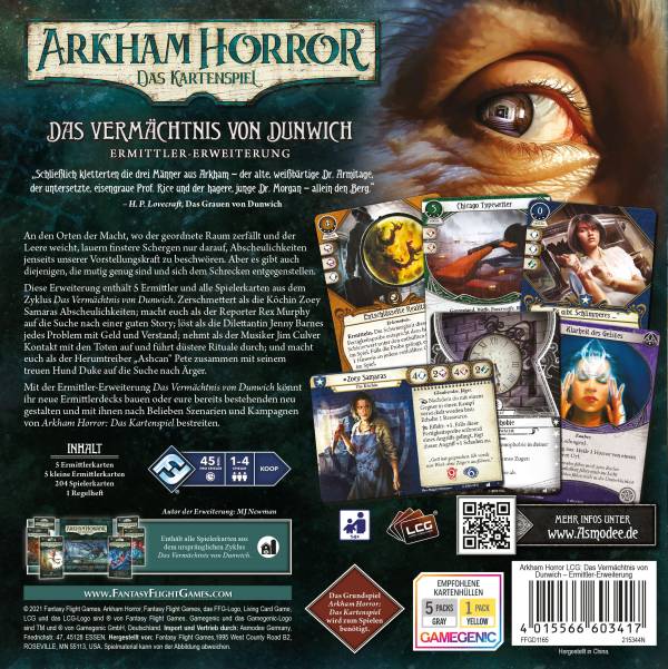 Arkham Horror: Das Kartenspiel - Das Vermächtnis von Dunwich Ermittler (Erw.)