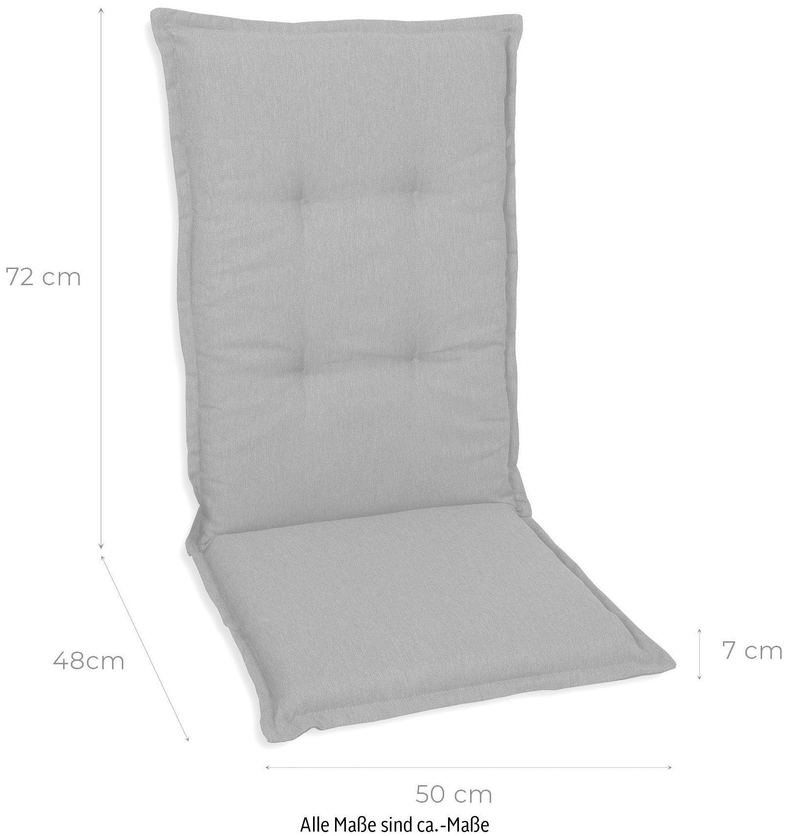GO-DE Hochlehnerauflage, (Set, 2 Auflagen), in verschiedenen Ausführungen