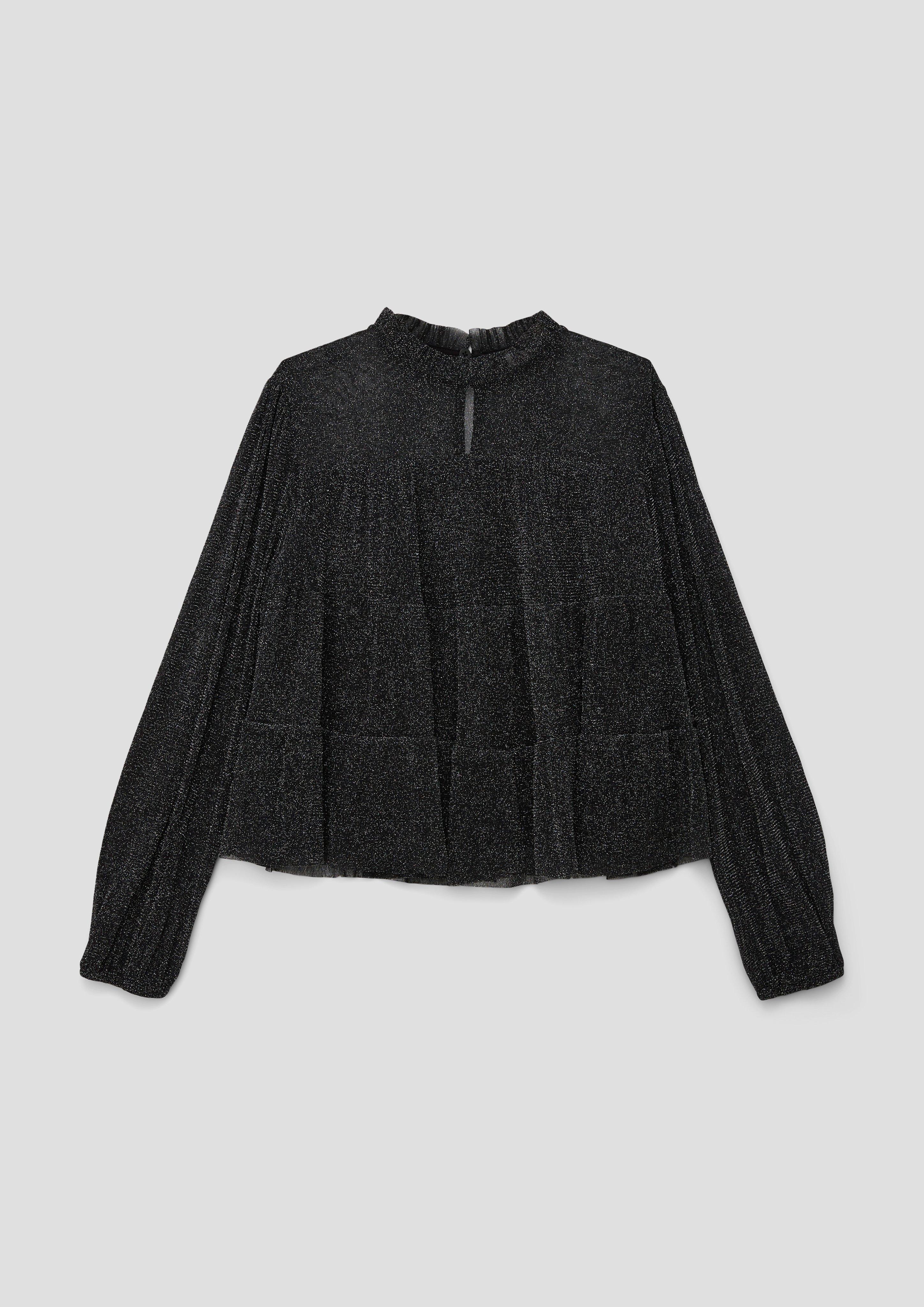 Mesh-Bluse mit Glitzergarn  2137270-9999