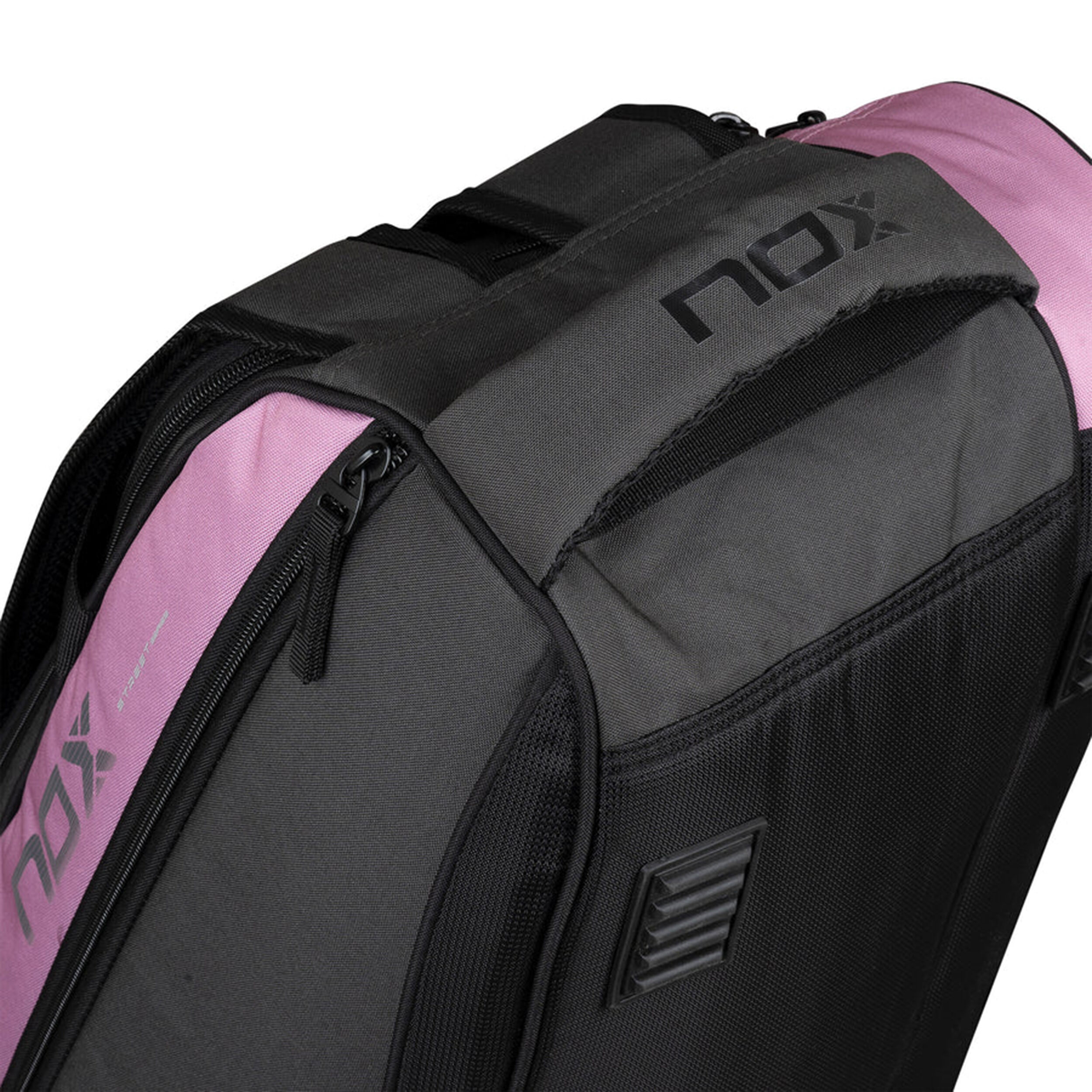 Padelschlägertasche - Grau, Pink