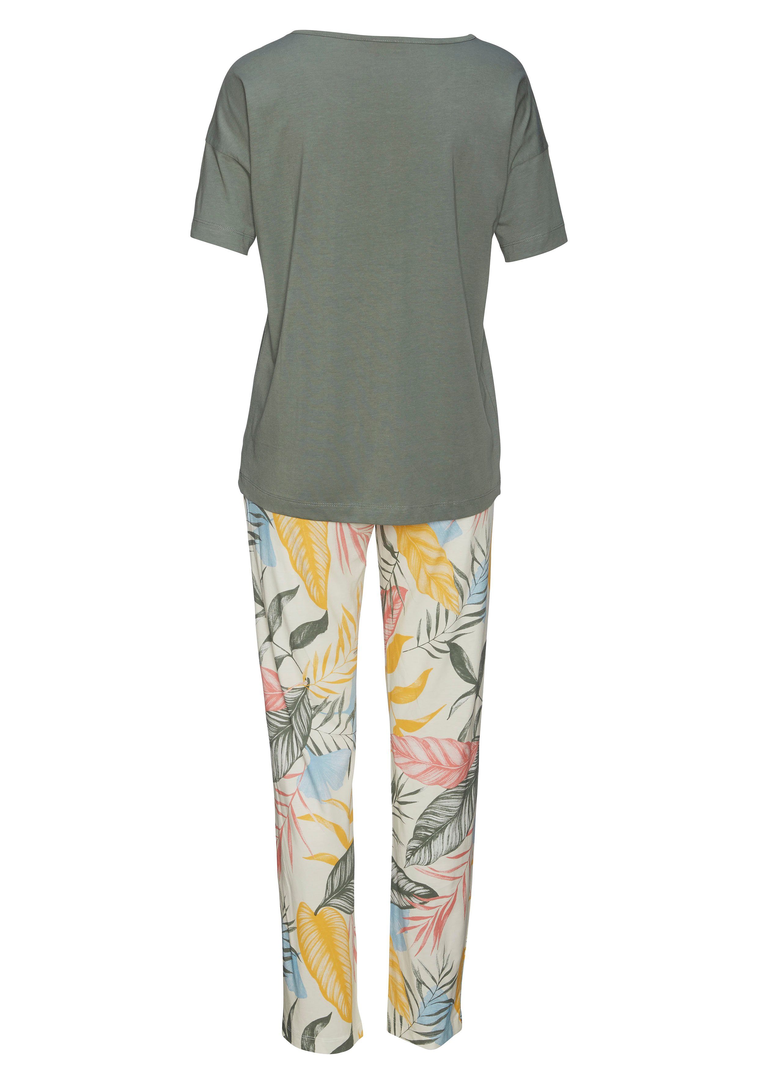 Vivance Dreams Pyjama (2 tlg., 1 Stück) mit floralem Druck
