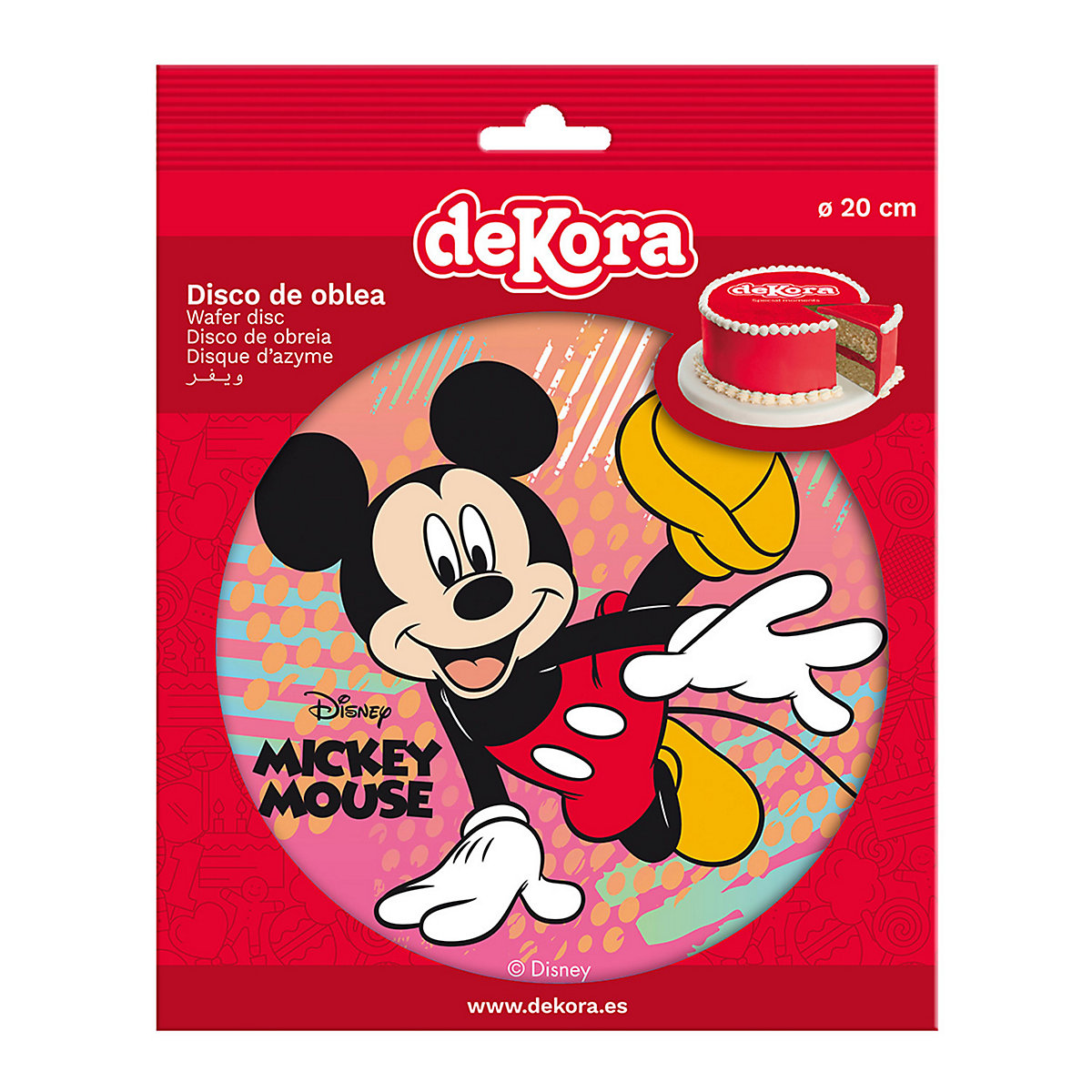 Essbare Tortenaufleger   Mickey Mouse 20cm