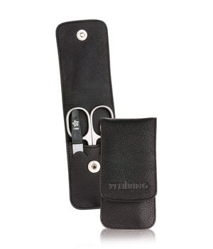 Pfeilring Trendy schwarzes Kalbsleder Maniküre-Set-1 Stk