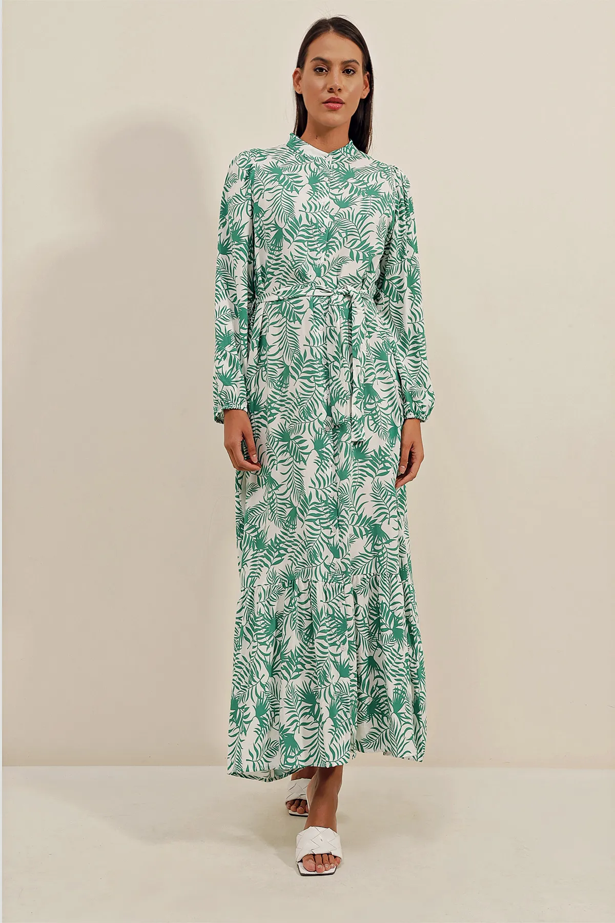 Bigdart  2158 Kleid mit exotischem Muster – G.grün