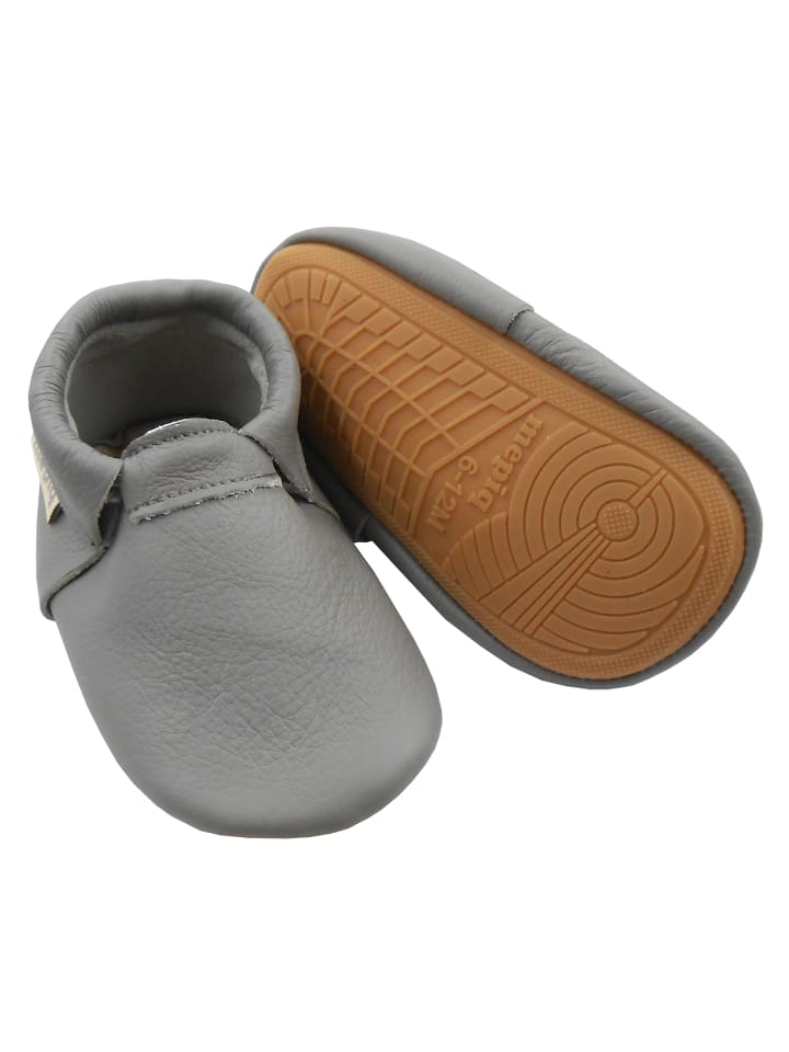Yalion Baby Leder-Krabbelschuhe in Grau günstig kaufen 23/24