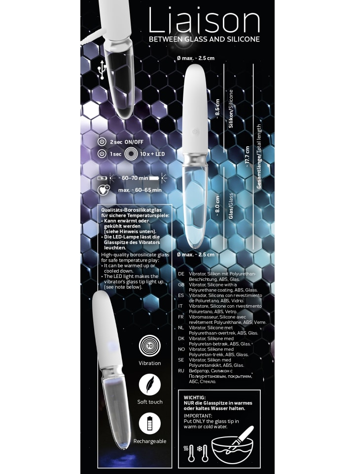 Liaison Vibrator Straight LED Vibrator in weiß günstig kaufen 17,6 cm