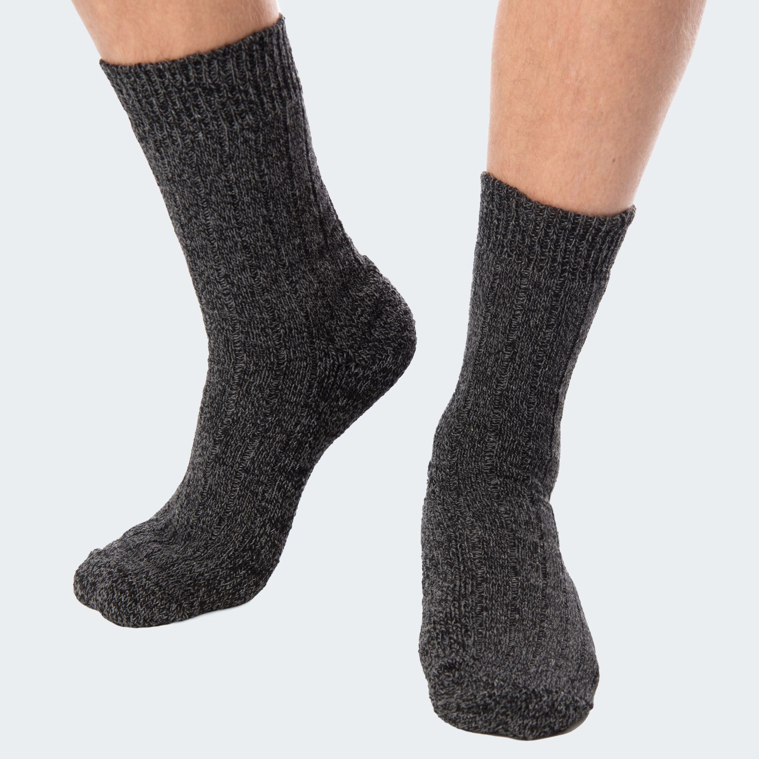 Black Snake Darkgrey 3-pack Norweger Wollsocken