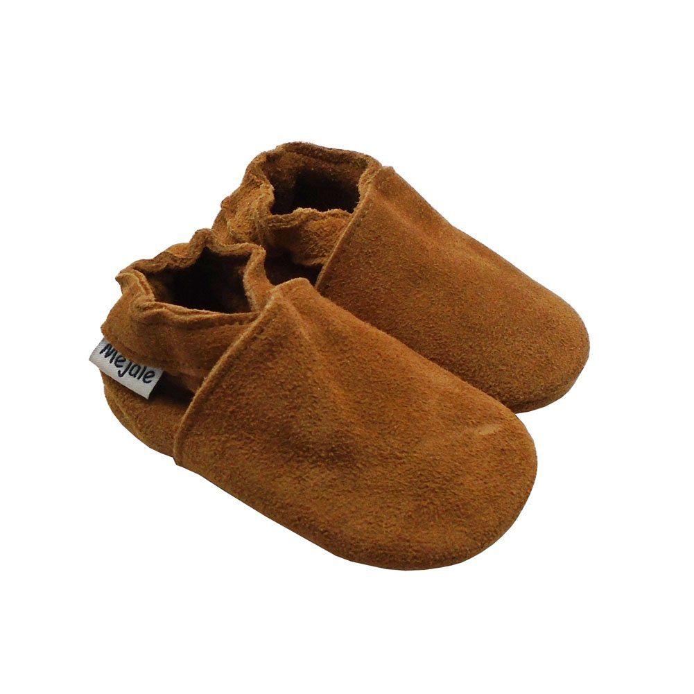 Yalion Weiche Leder Krabbelschuhe Baby Lauflernschuhe Lederpuschen Lauflernschuh Rutschfest