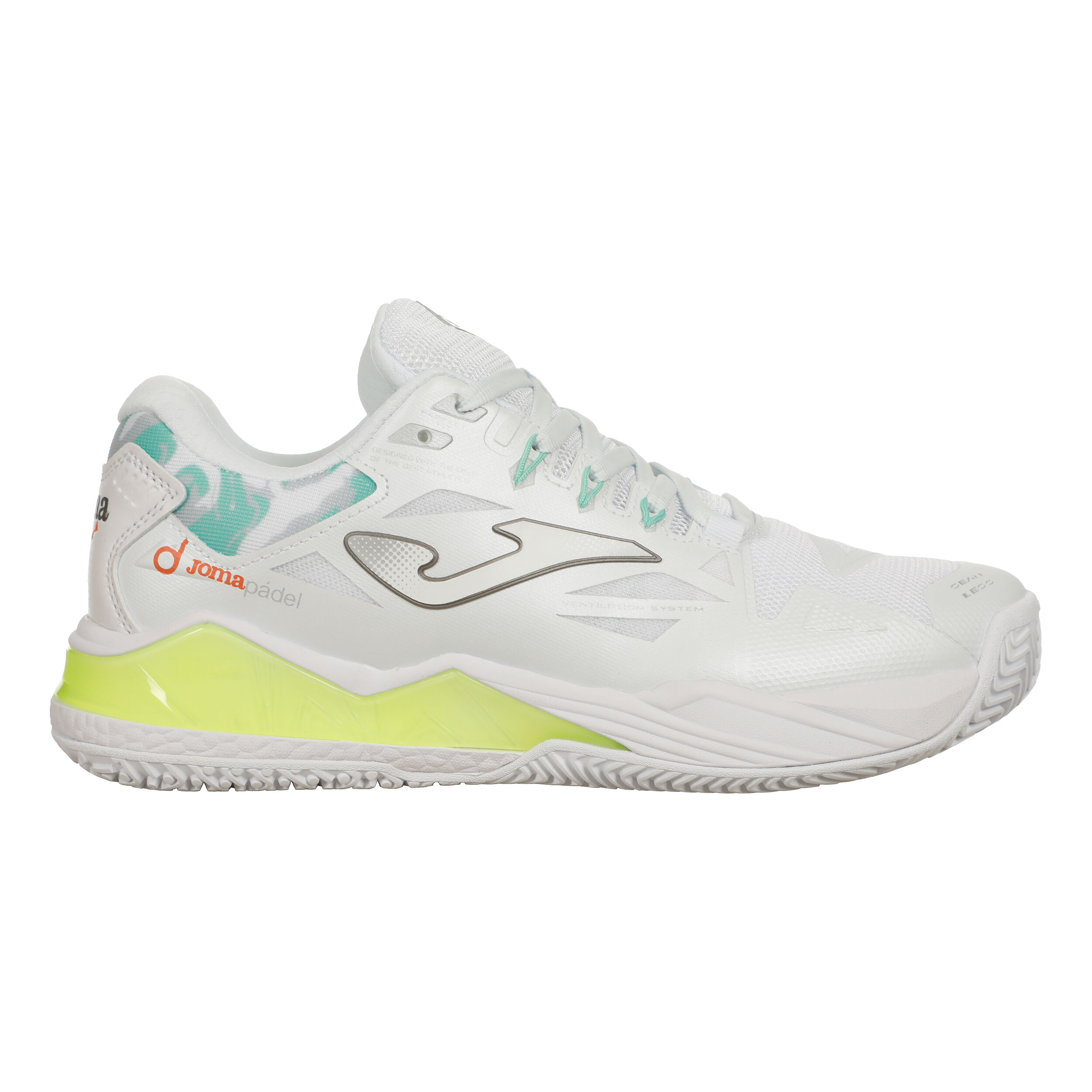 SPIN Padelschuh Damen - Weiß, Grün