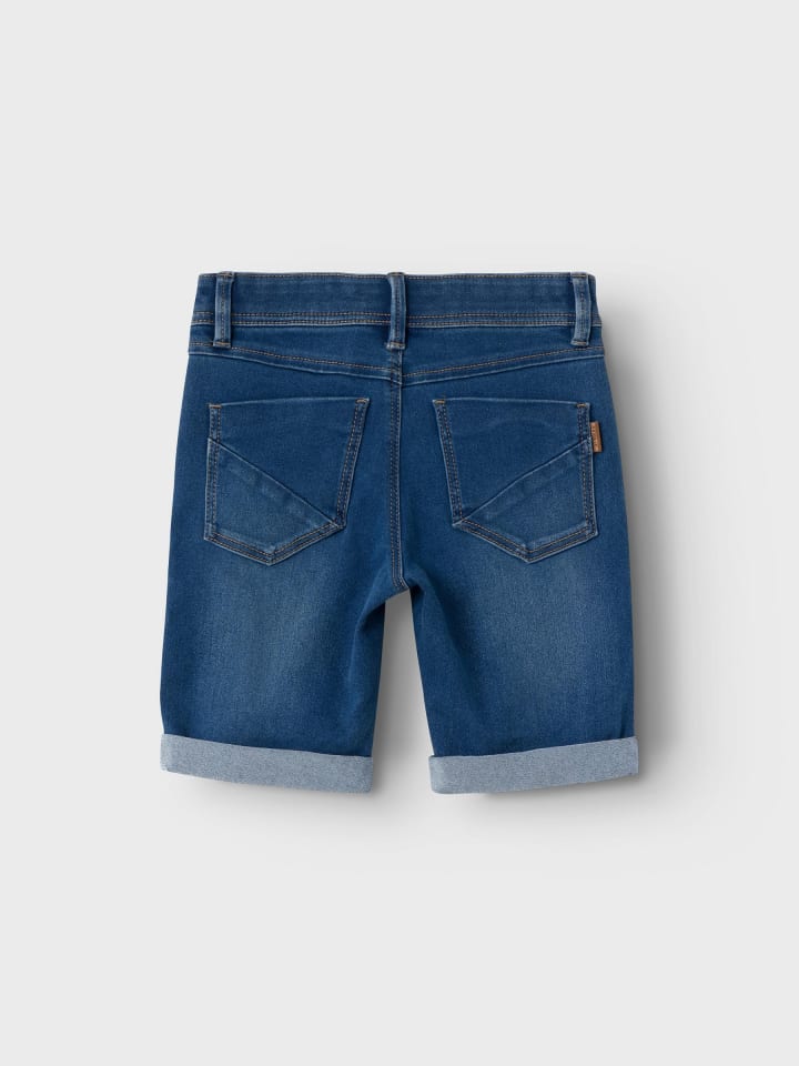 name it Stretch Jeans Shorts Kurze Denim Hose 5-Pocket in Blau günstig kaufen