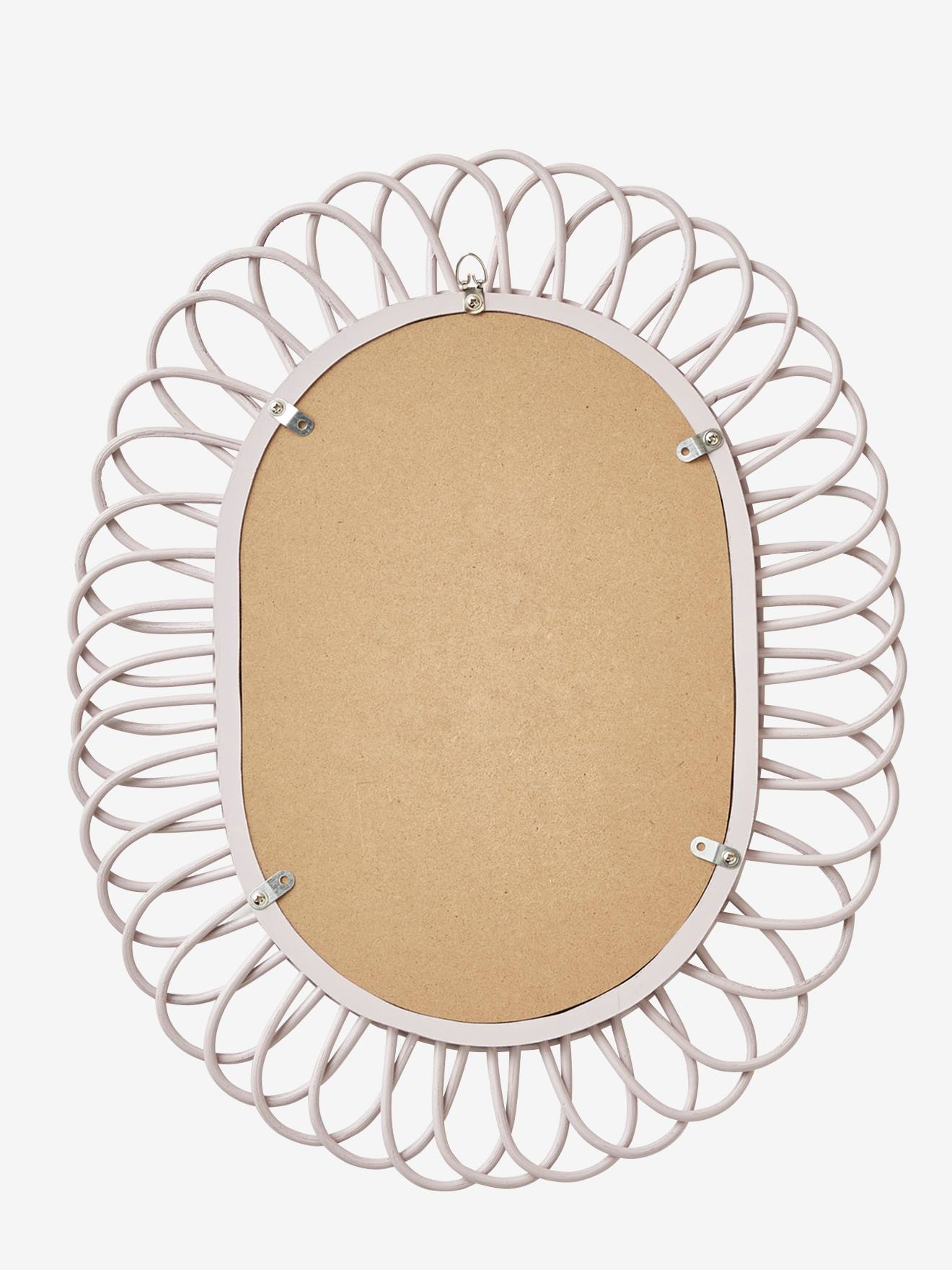 Miroir ovale en rotin DOUCE PROVENCE violet