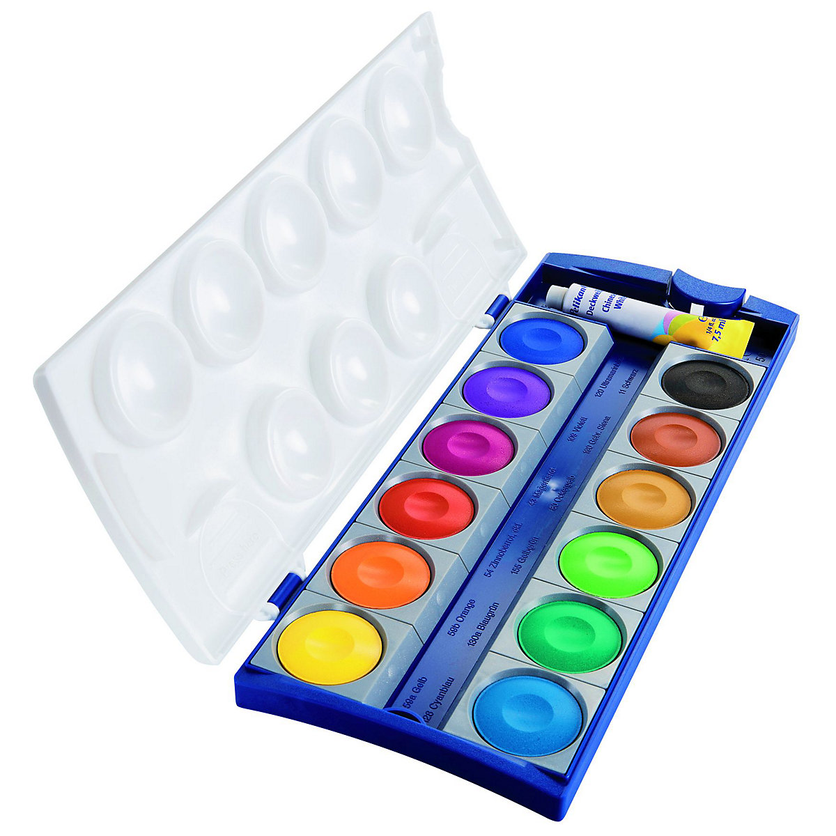 Deckfarbkasten K12, 12 Farben, inkl. Deckweiß