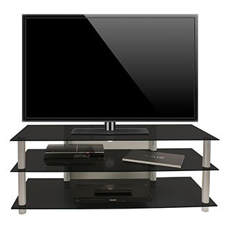 VCM TV-Möbel Zumbo | LCD Rack, LED Tisch Alu Klarglas