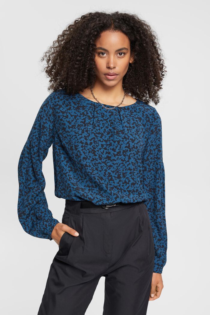 Gemusterte Bluse aus Viskose