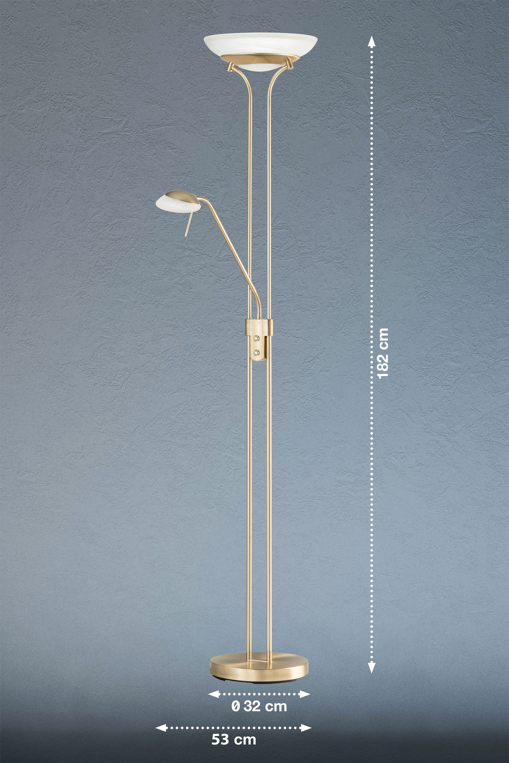 Fischer & HonselLED-Stehleuchte 2flg